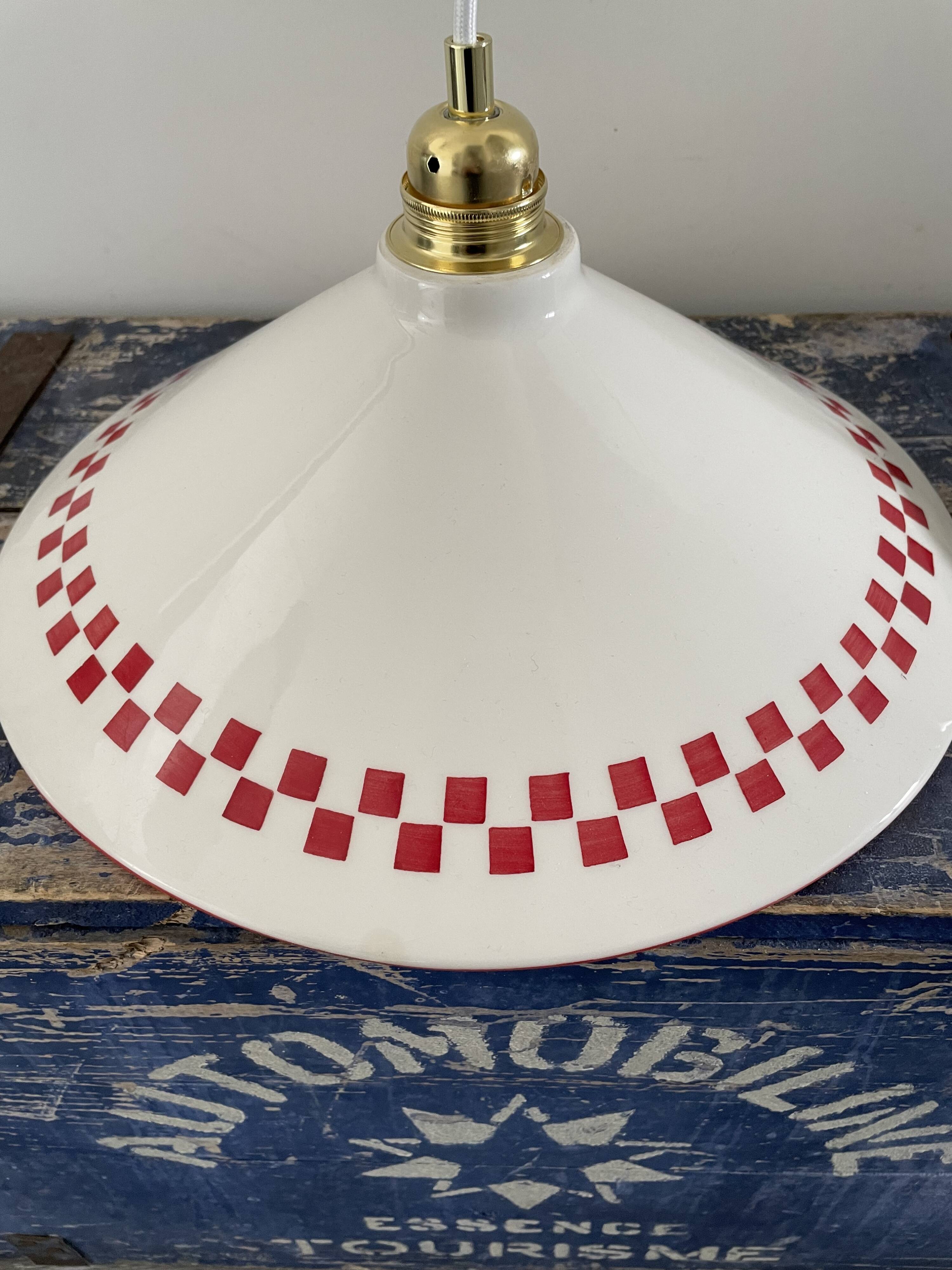 Vintage ceramic pendant lamp