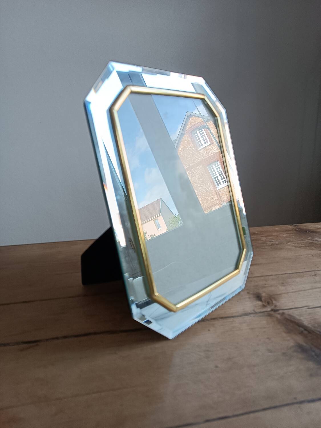 Old beveled mirror frame