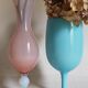 Vintage blue opaline walking vase