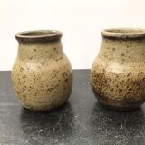 Paire de vases ancien le cep grès Jean Tessier vintage
