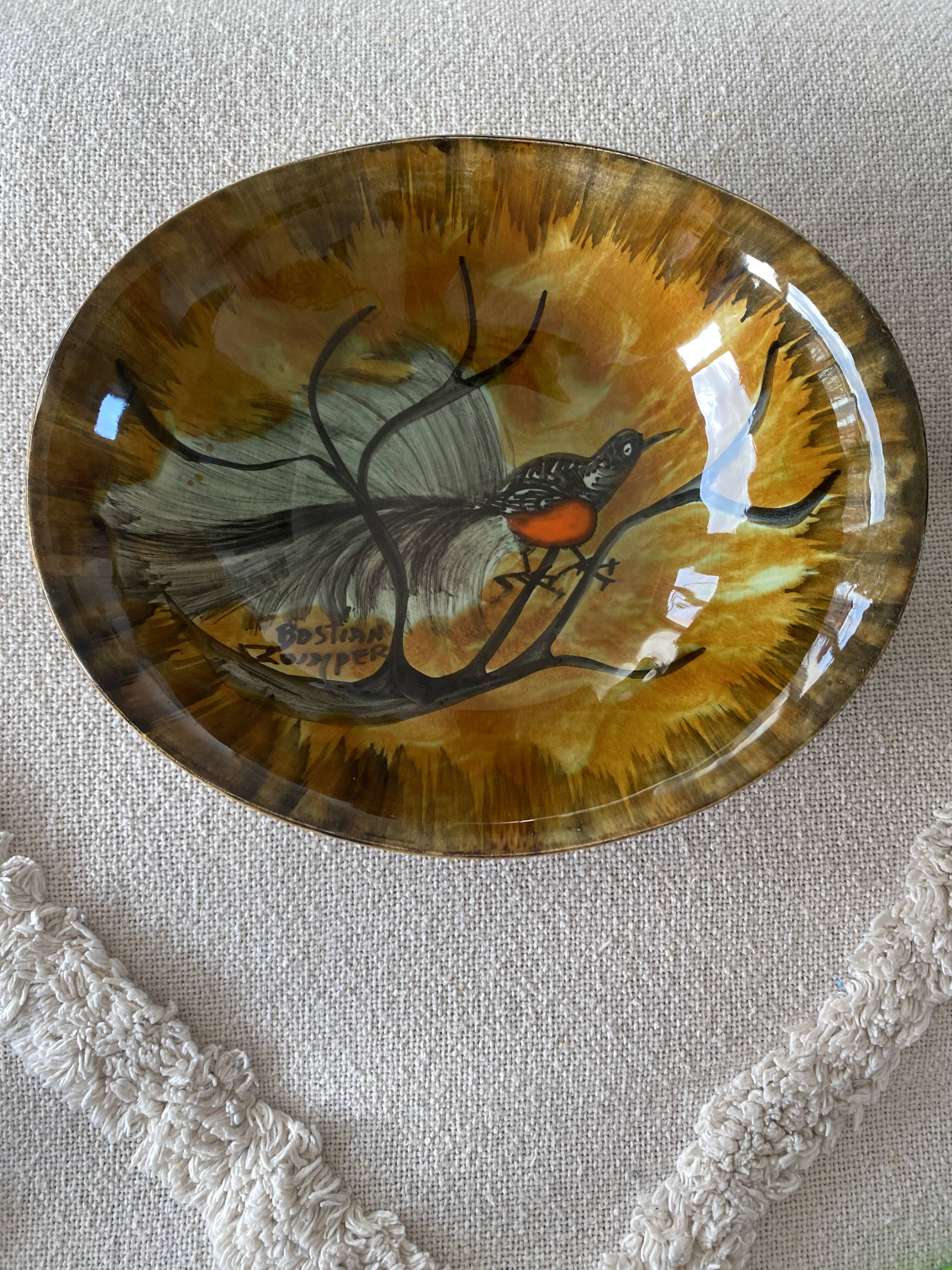 Quimper Bastian vintage earthenware pocket