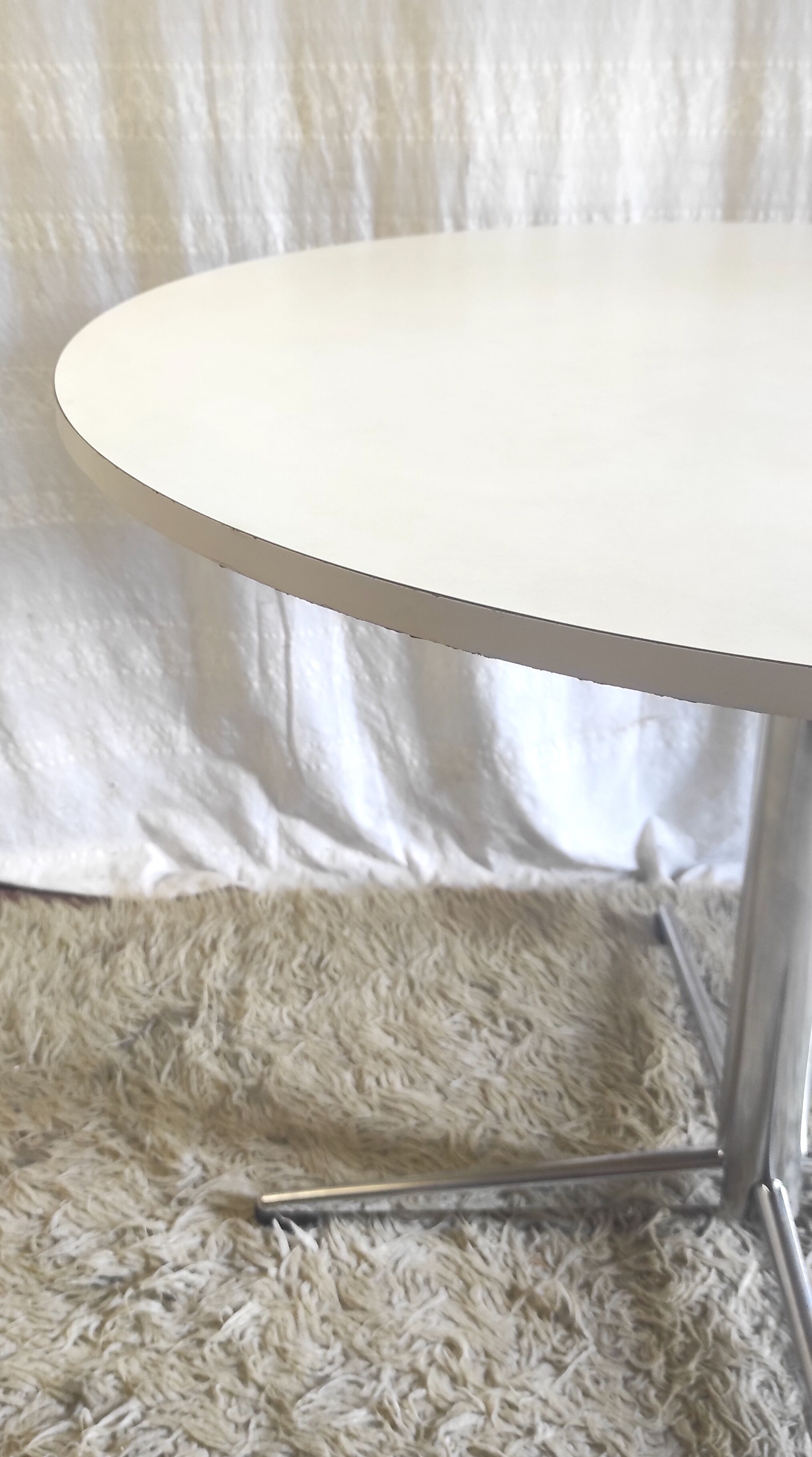 Dining table design chrome metal and formica – 70s