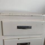 Meuble blanc 2 tiroirs & 1 porte