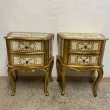 Pair of Italian Florentine bedside tables