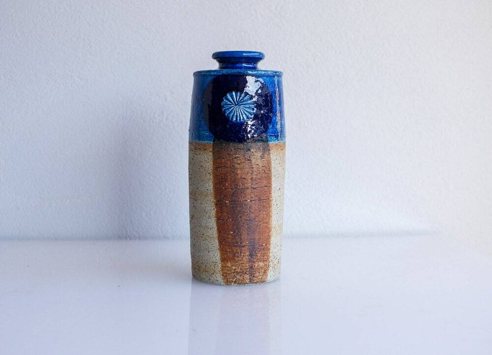 Mid-century modern studio art ceramic vase by Inger Persson for Rörstrand, 1970s