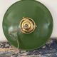 Vintage suspension in electrified green enamelled sheet metal with new