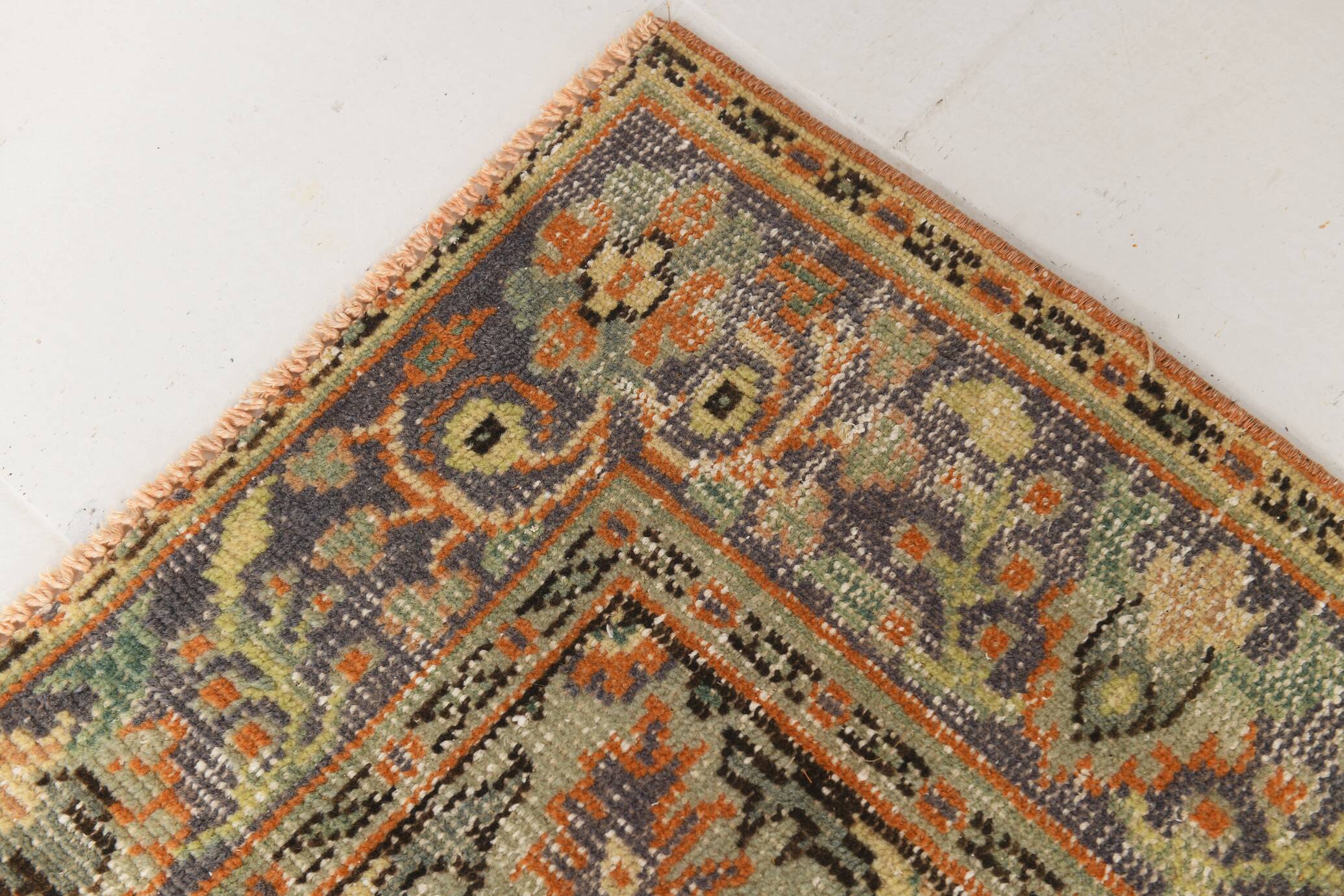 6x8 Brunt Orange & Beige Aesthetic Vintage Rug, 188x262Cm