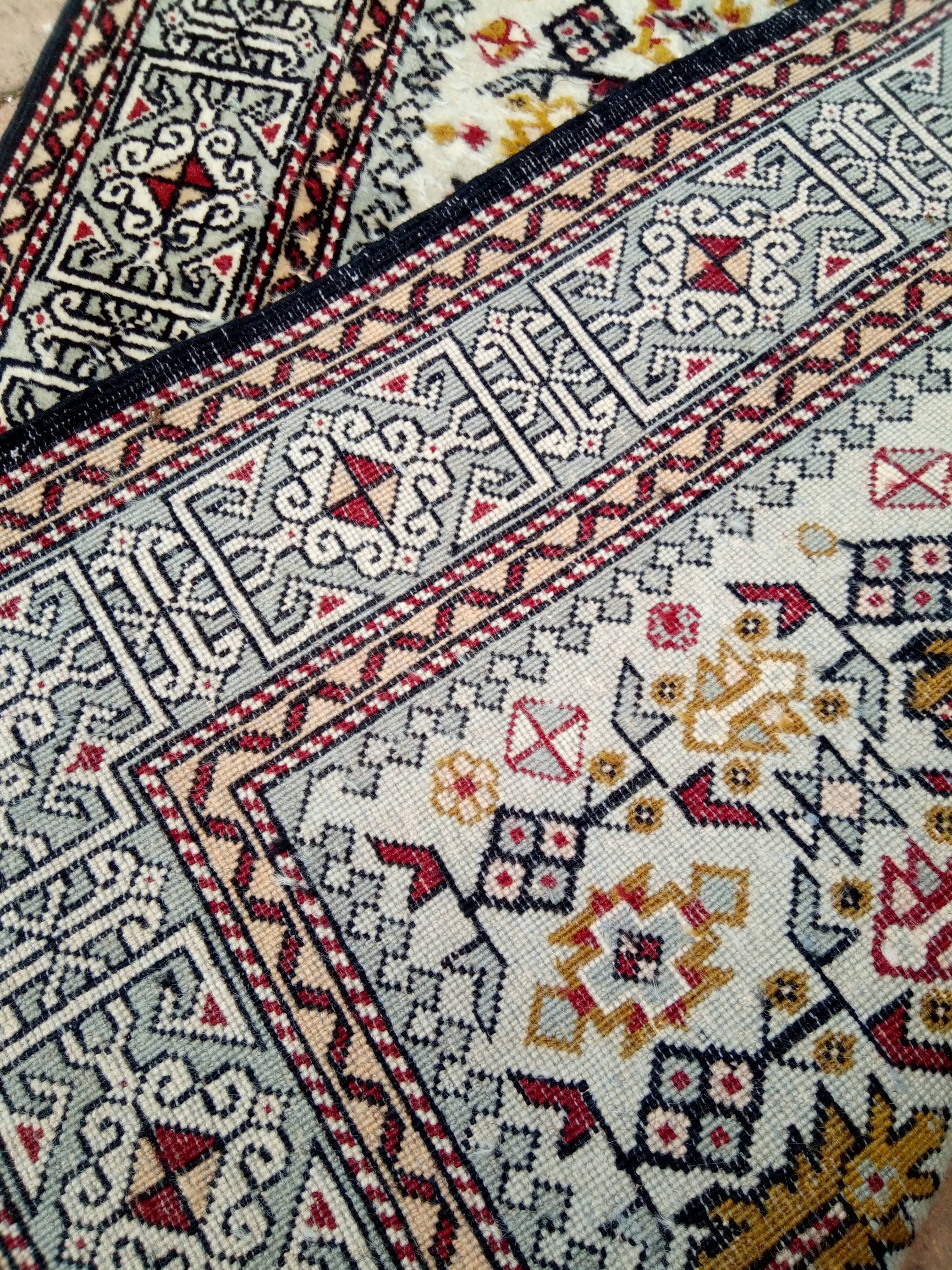 Ancient oriental carpet handmade 135 x 81cm