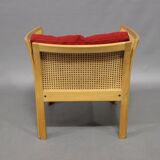 Pair of oak armchairs designed by  Illum Wikkelso and manufactured at Silkeborg Furniture Factory 1960