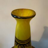 Vase Legras jaune Art Déco