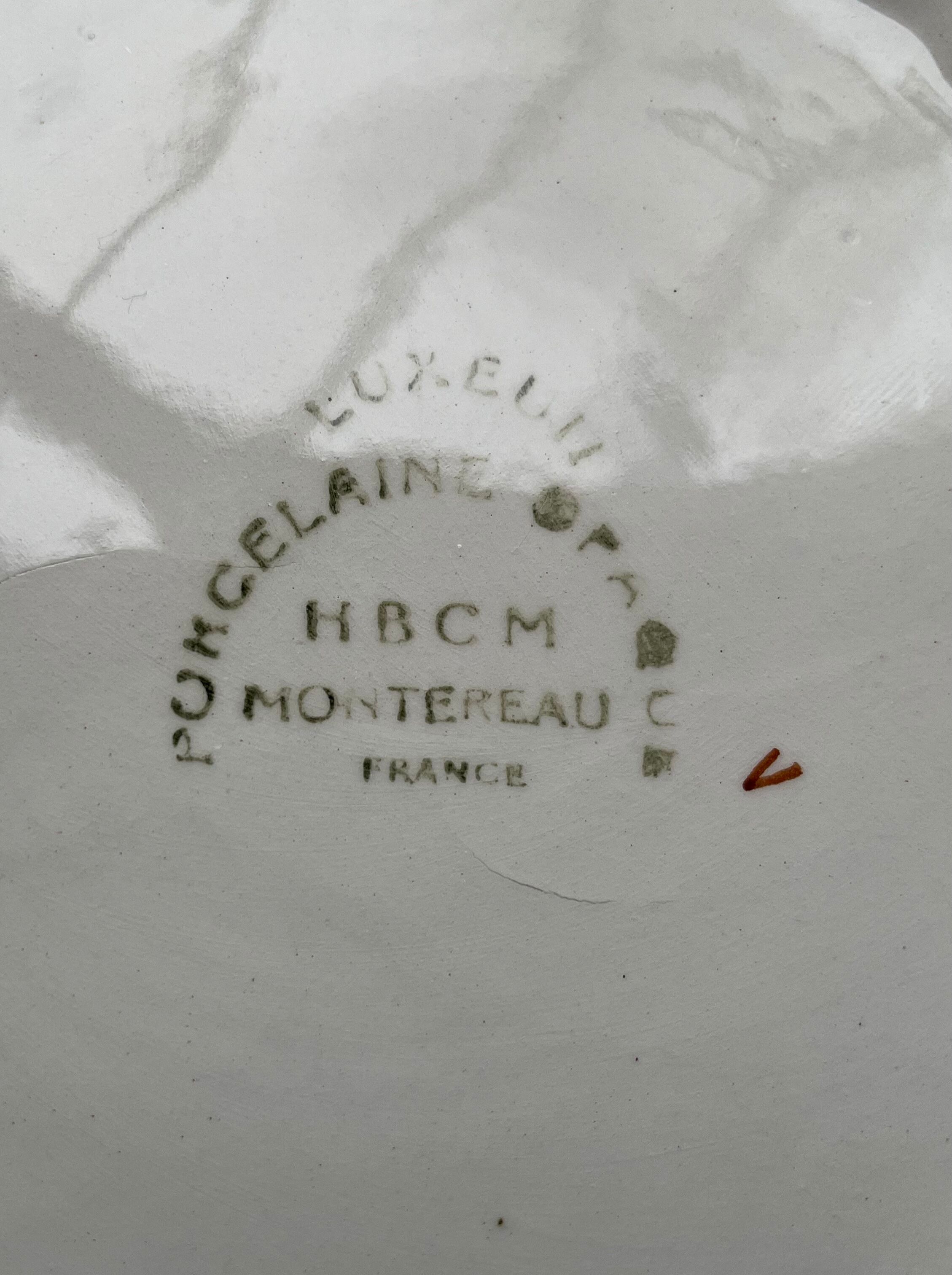 Salad bowl "HBCM, Montereau, France" diam 21 cm