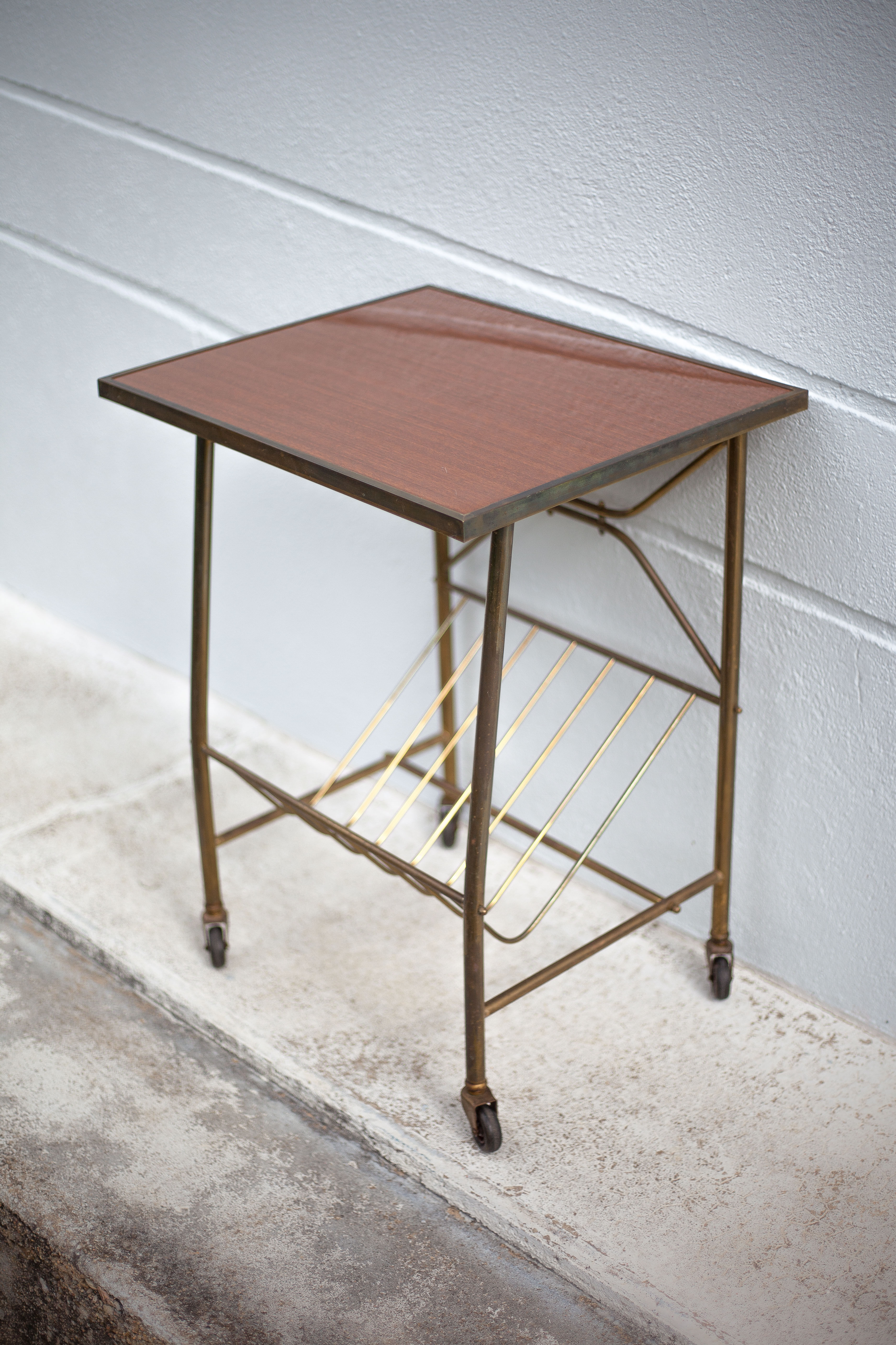 Vintage trolley, trolley on wheels