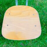 Set of 4 school chairs - wood & metal