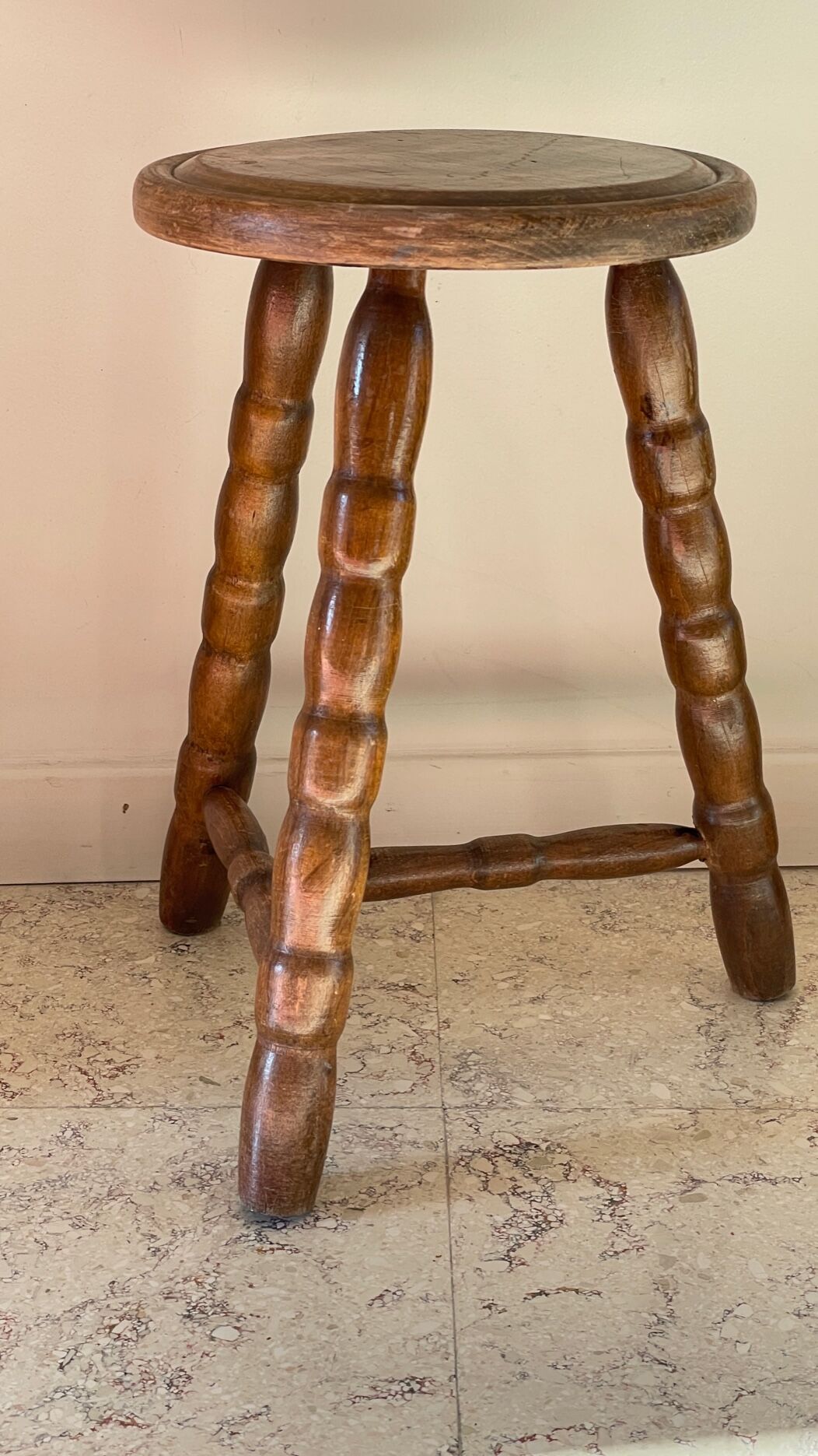 Wooden stool tripod vintage