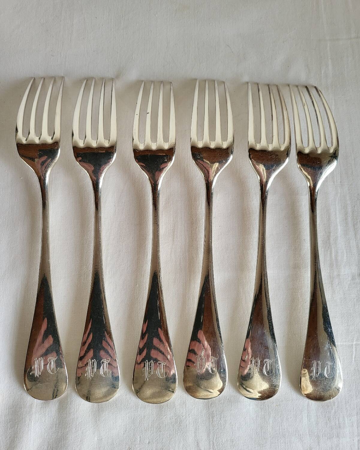 Silver-plated Table Cutlery Ridoux 6 Spoons and 6 Forks