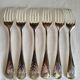 Silver-plated Table Cutlery Ridoux 6 Spoons and 6 Forks