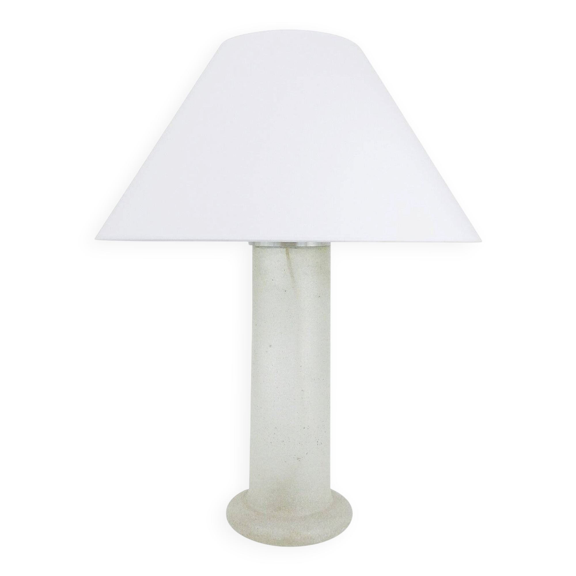 Table lamp signed by Karl Springer with a frosted glass base, 1970s.