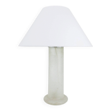 Table lamp signed by Karl Springer with a frosted glass base, 1970s.