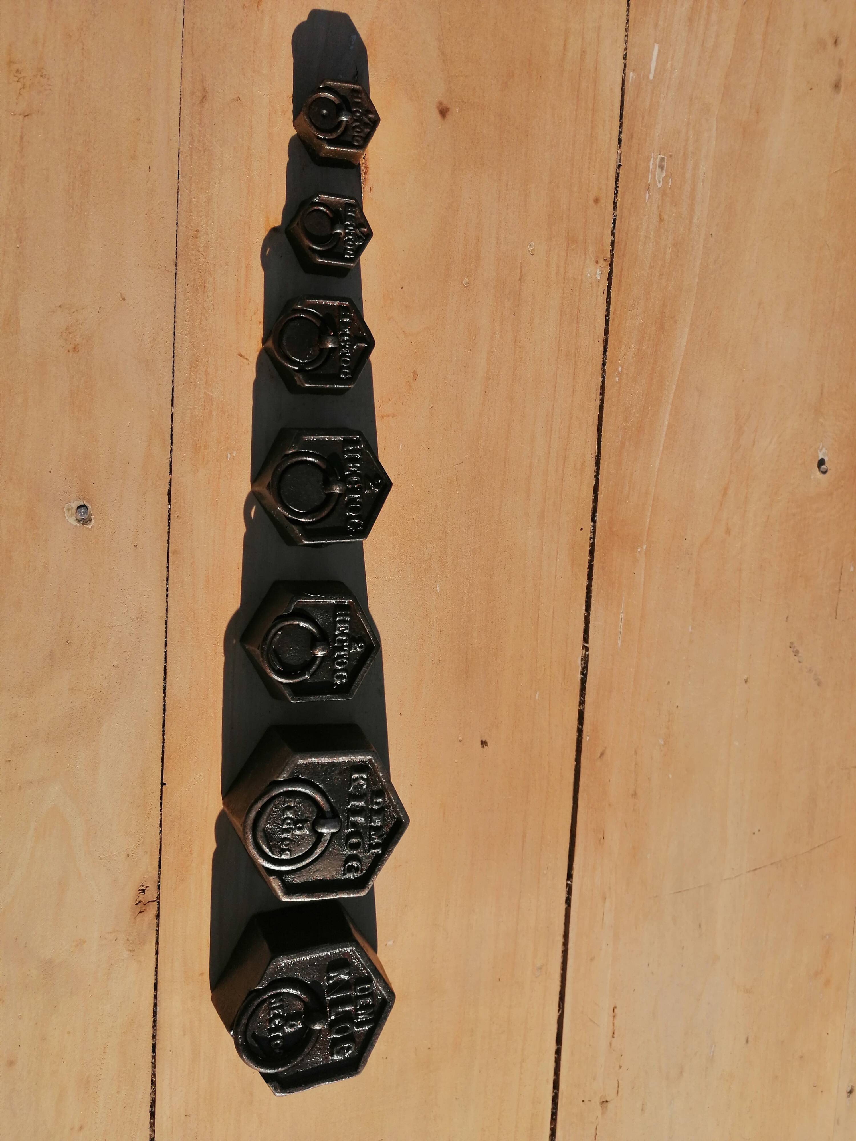 Old scale with weight