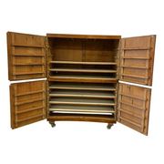 Vintage wooden baker's cupboard / large industrial cupboard