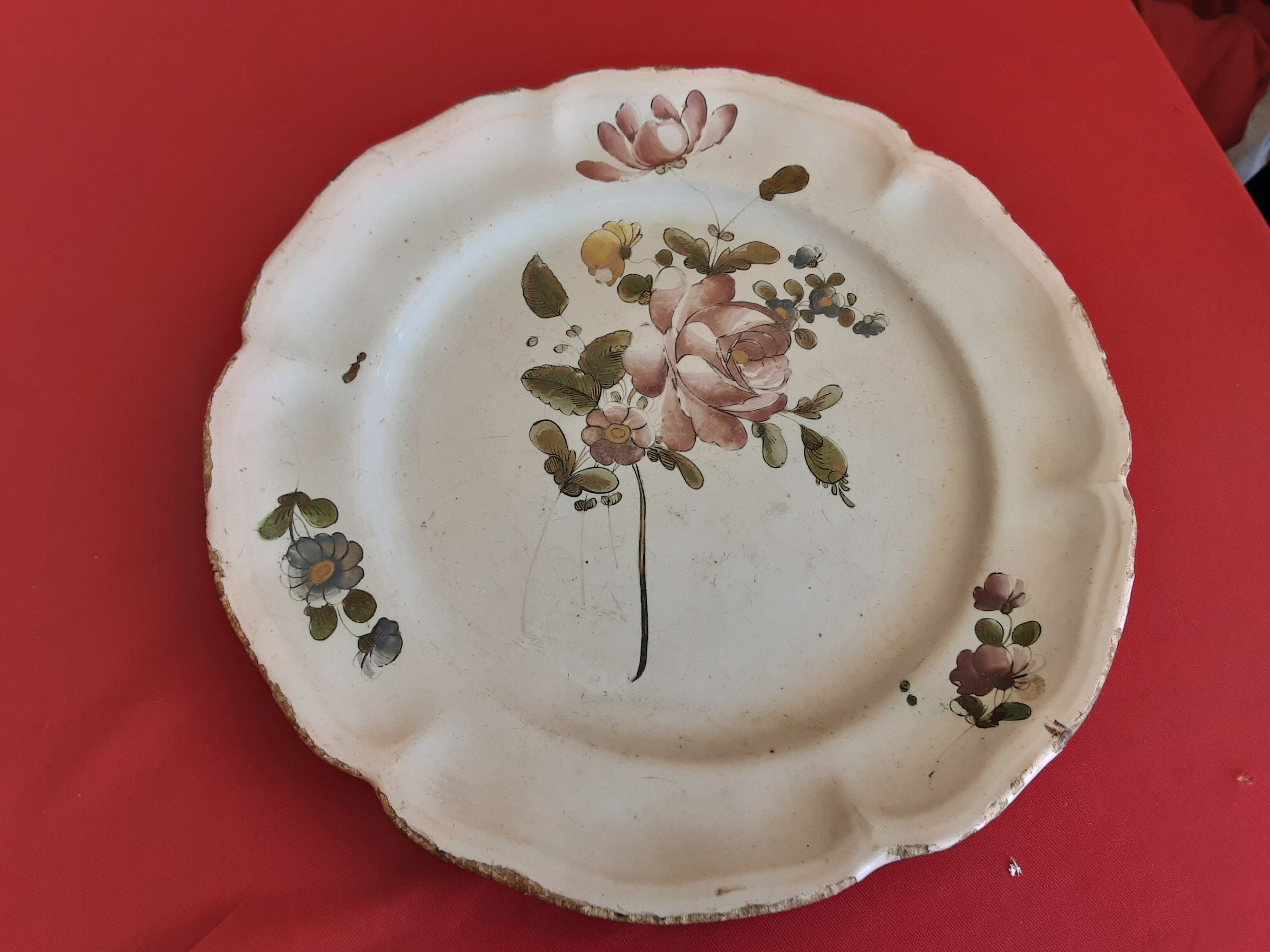 Old plate faience of strasbourg