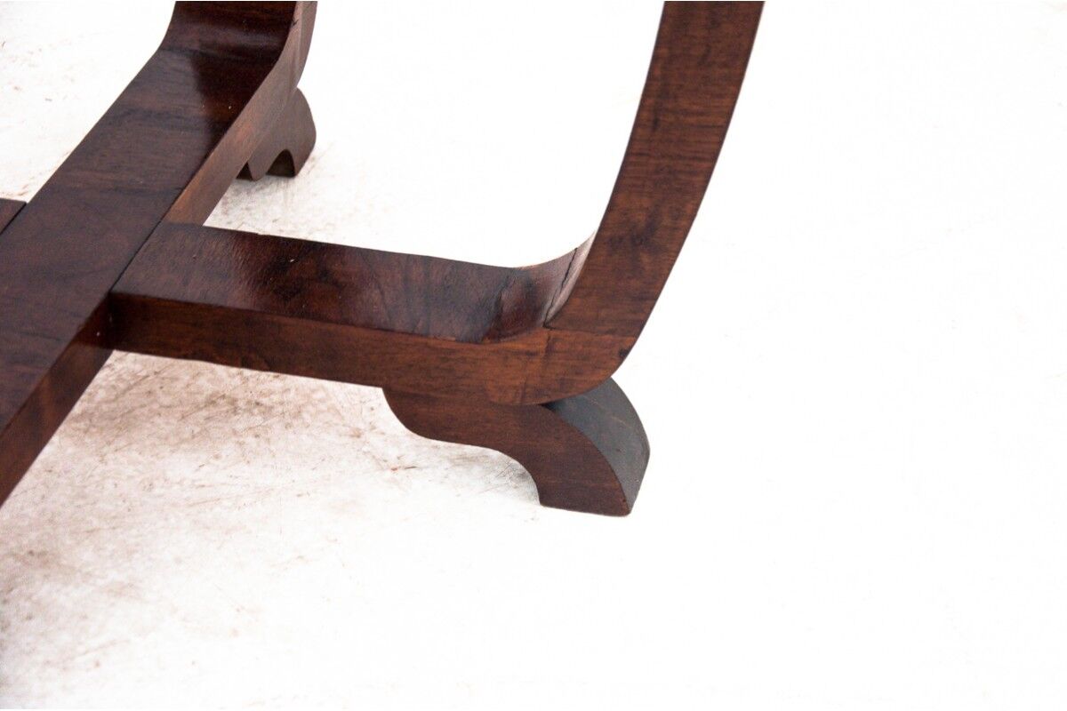 Art deco extendable table, poland, 1930s