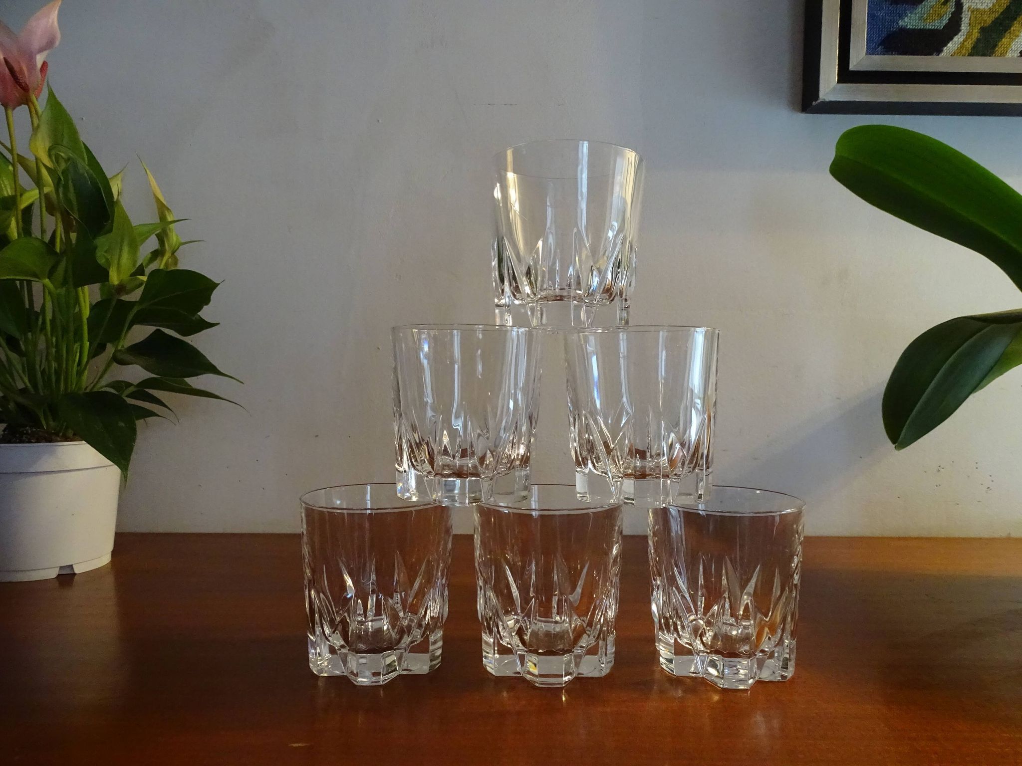 6 glasses of crystal whisky of Arques - Model Cheverny - 30 cl in box