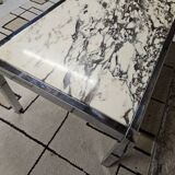 Table basse chromé marble 1970"vintage