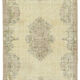 Handwoven contemporary anatolian beige carpet 157 cm x 274 cm