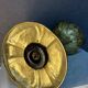 Beautiful and old oil lamp in gilded bronze, attributed to Georges Leleu