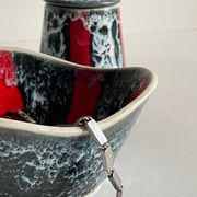 Vintage LUC VALLAURIS Ceramic Sugar Bowl