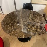 SAARINEN TABLE BROWN MARBLE EMPERADOR KNOLL