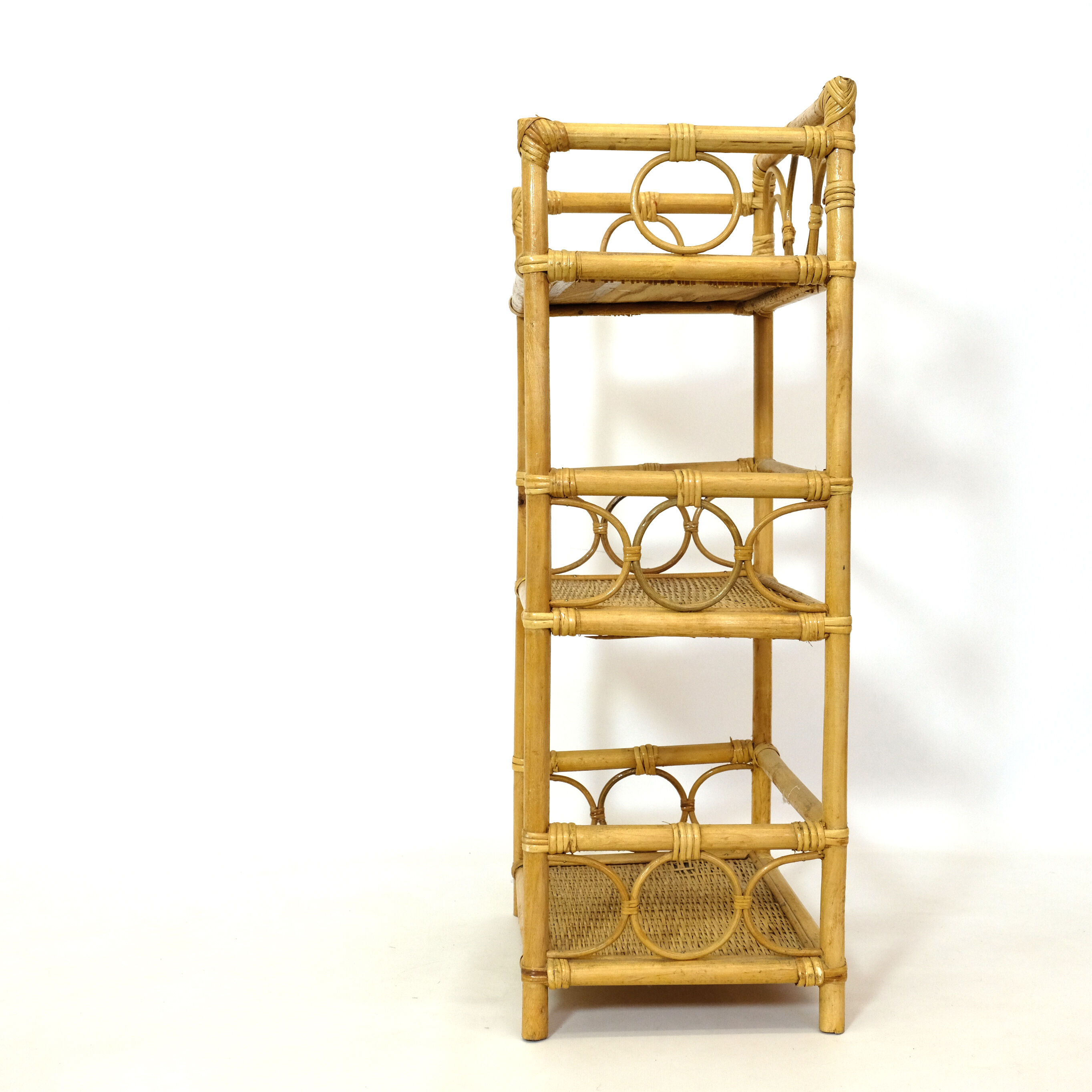 Rattan and wicker shelf from the 70