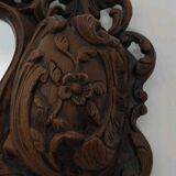 Antique Vintage Wall Mirror with Storage Faux Wood