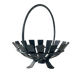 Brutalist wrought iron basket from the 1960s.