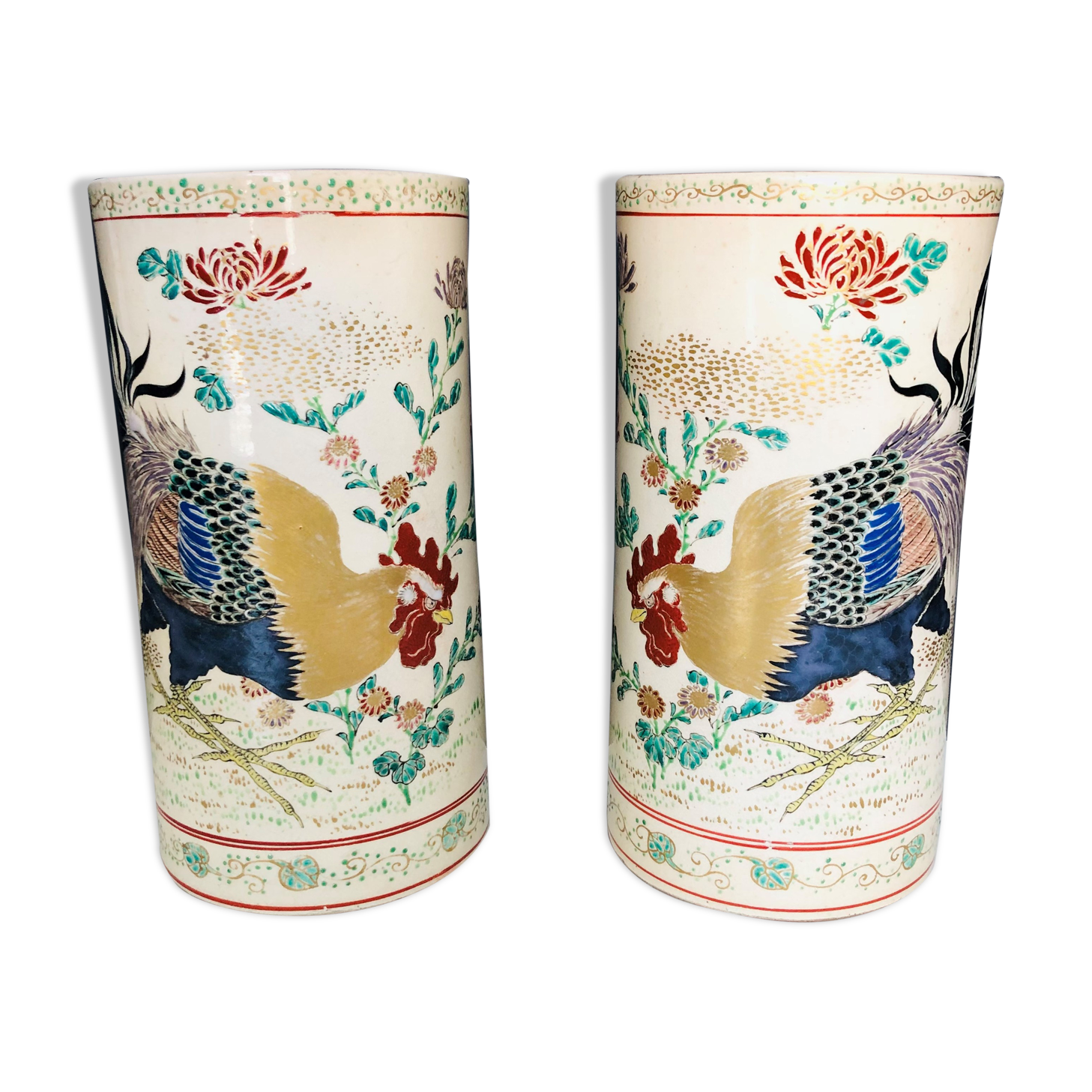 Pair of ancient roller vases