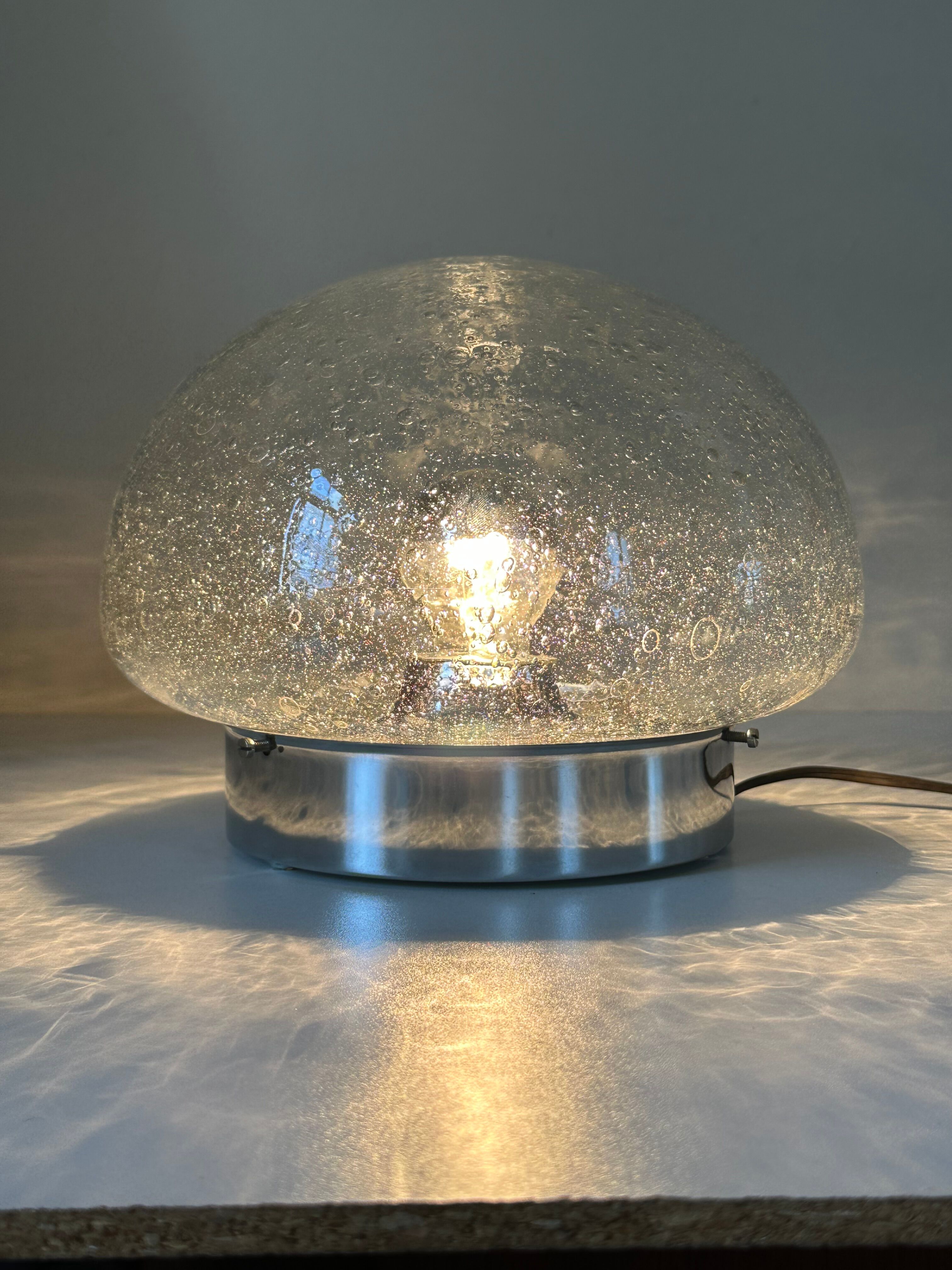 Bubble glass lamp vintage design 70 years