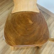 Pair of brutalist tripod chairs