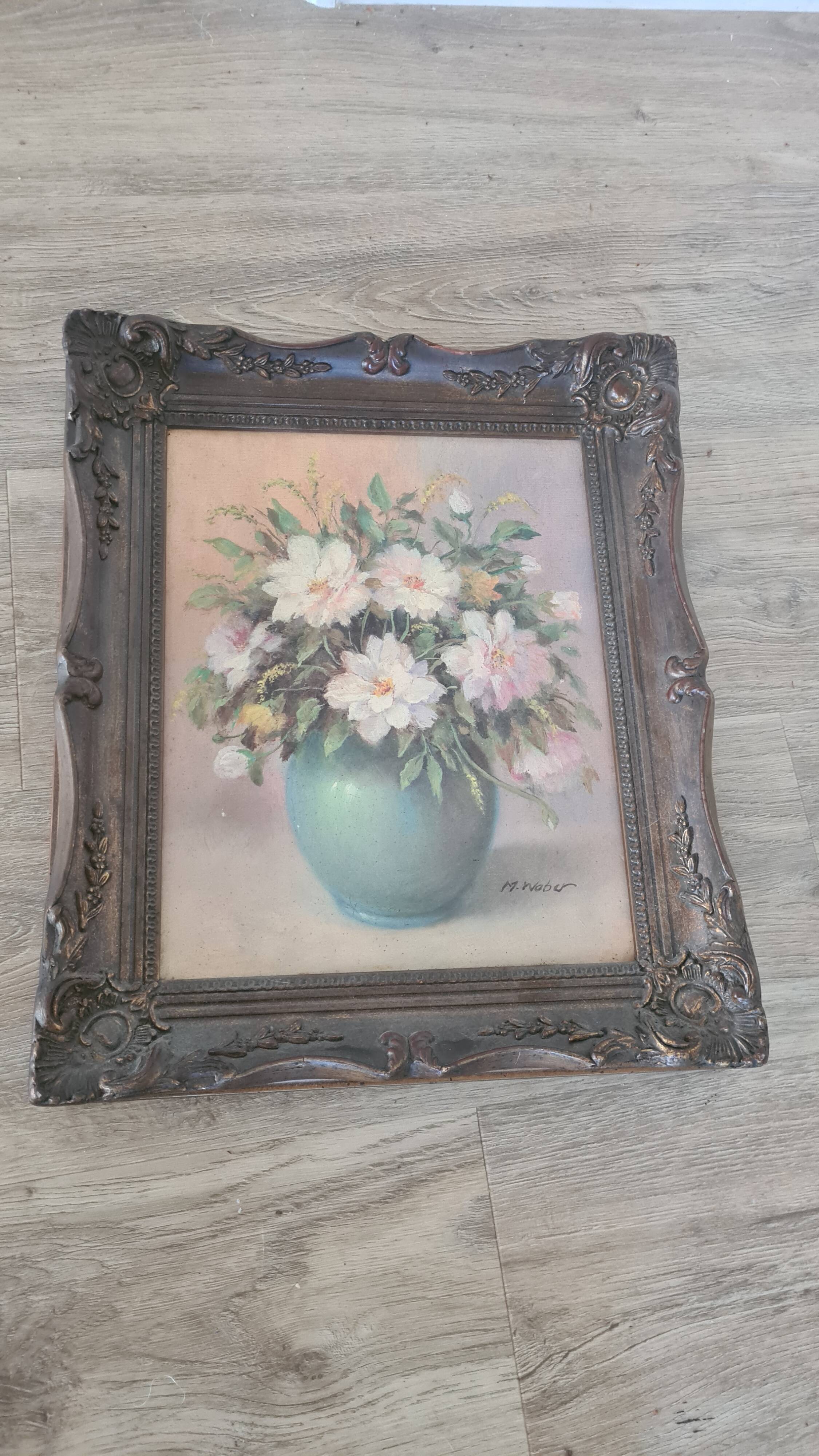 Old painting / oil painting / flowers