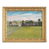 Painting "The Farm”, Scandinavian design, 1970s