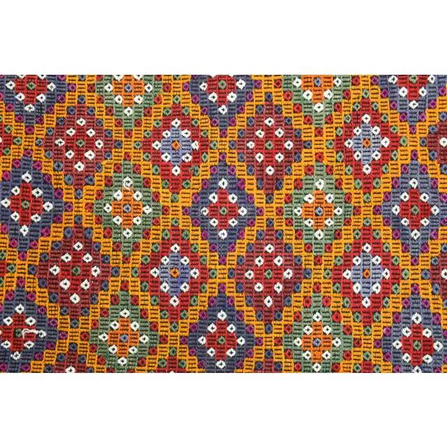 1970s vintage Turkish Oushak handmade wool cotton orange area rug 177x256