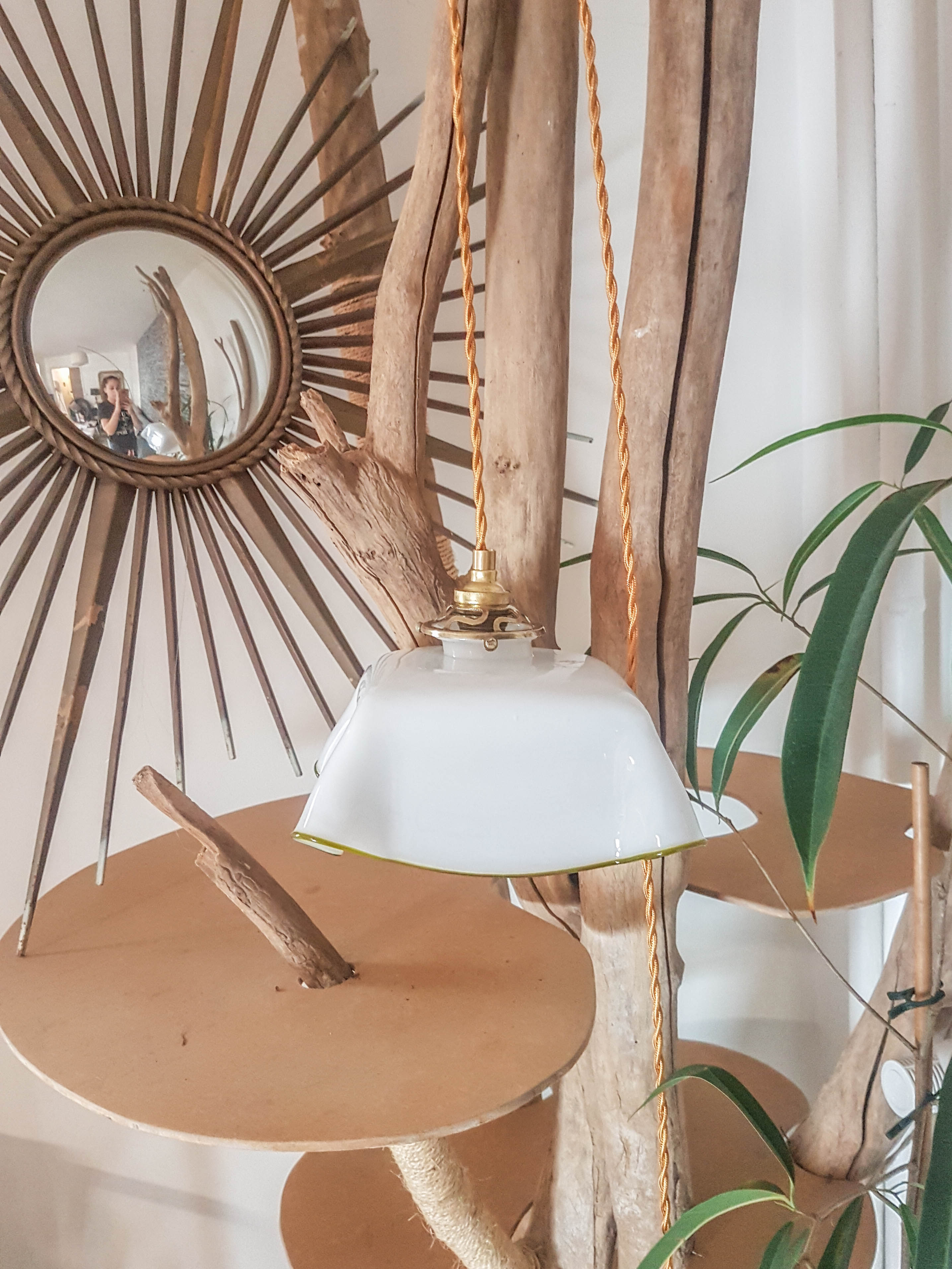 Vintage square hanging lamp