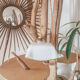 Vintage square hanging lamp
