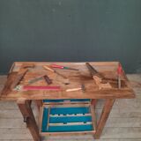 Wooden set for children with tools