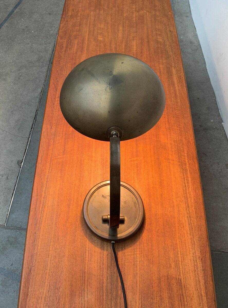 Mid-Century German Brass Table Lamp by Gecos Cosack