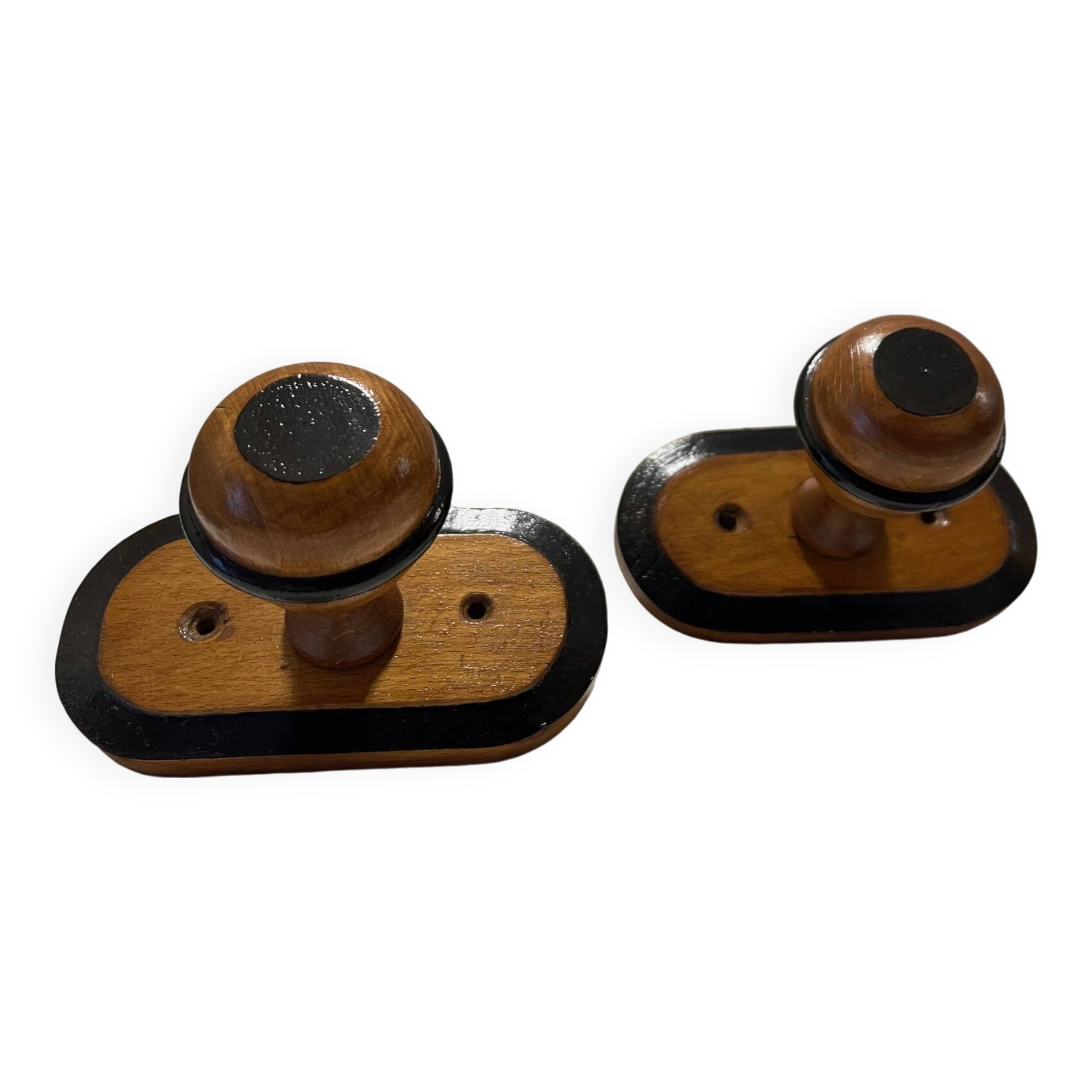 Pair of Wooden Coat Hooks