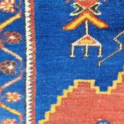Turkish YAHYALI vintage anatomy rug handmade in wool - 131 x 227