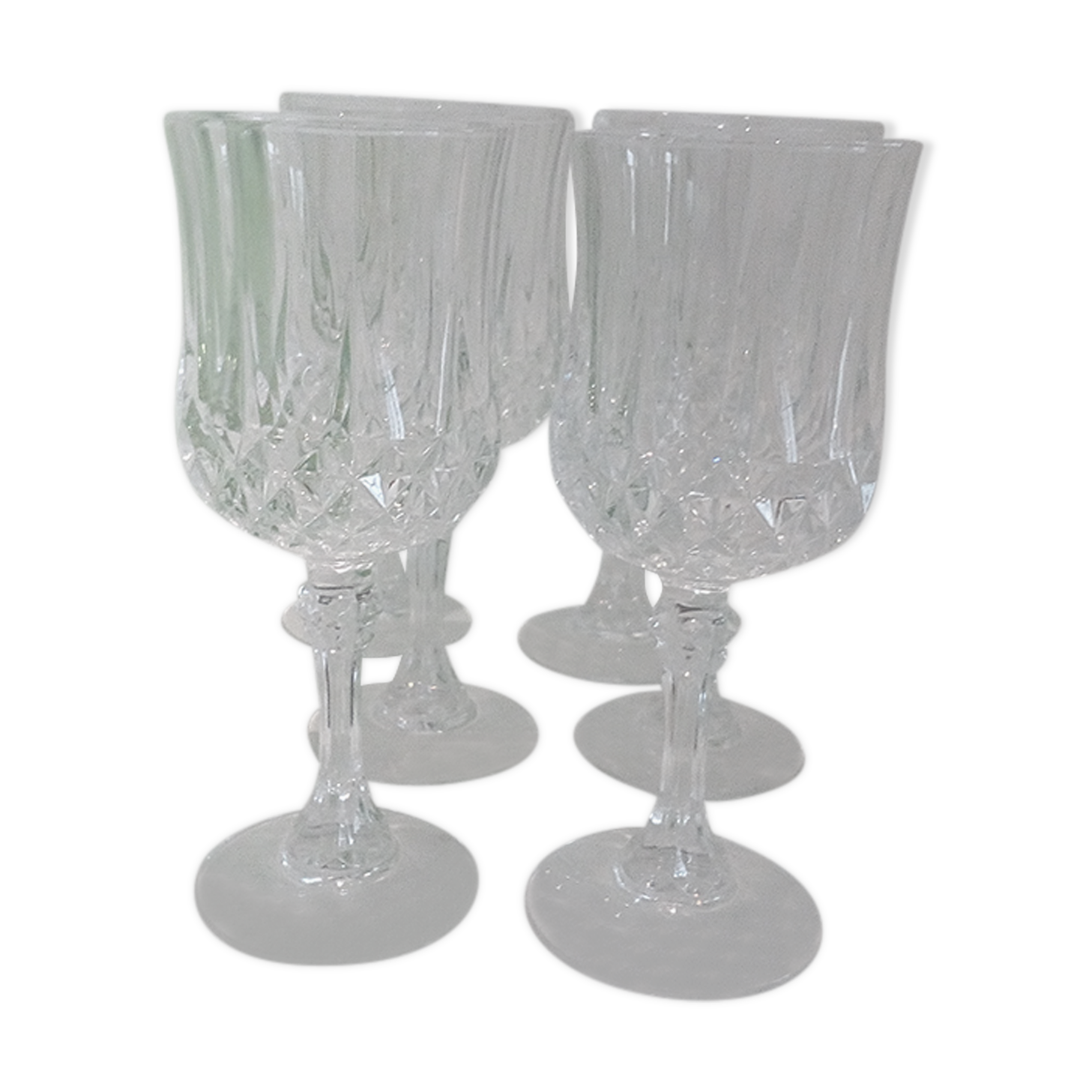 Set of 6 glasses of Arques crystal wine