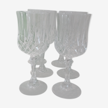 Set de 6 verres à vin en cristal d'Arques