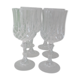 Set of 6 glasses of Arques crystal wine